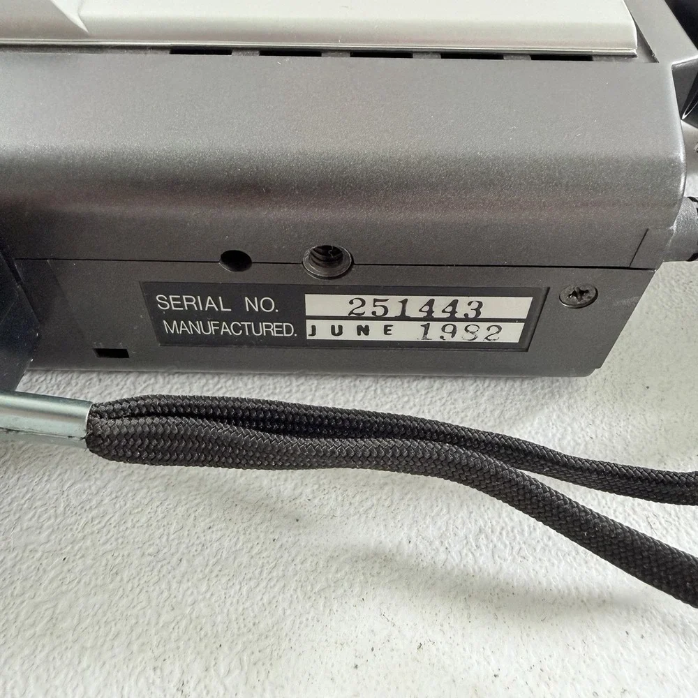 SHARP QC-50 Vintage Color Video Camera Japan Silver Black W/ Box POWERS ON READ